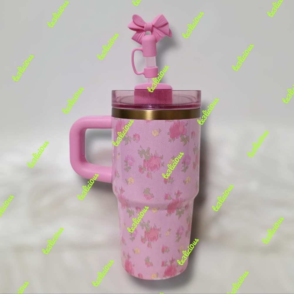 STANLEY x LOVE SHACK FANCY 20oz STAINLESS STEEL QUENCHER H2.0 FLOWSTATE TUMBLER - Picture 5 of 11